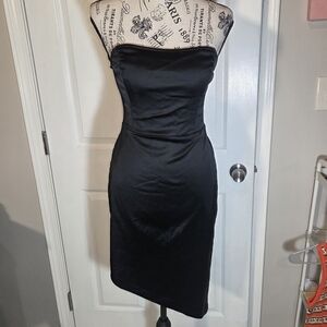 Lulu's Classic Black Strapless Dress